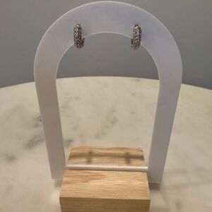 Pave Diamond Earrings 14k Gold Plated BRAND NEW